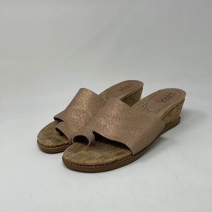 Lucca Lane Rose Gold Cork Wedges